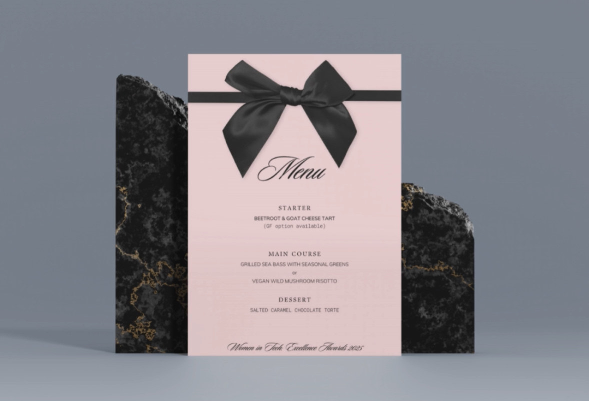 W.I.T Awards VIP menu
